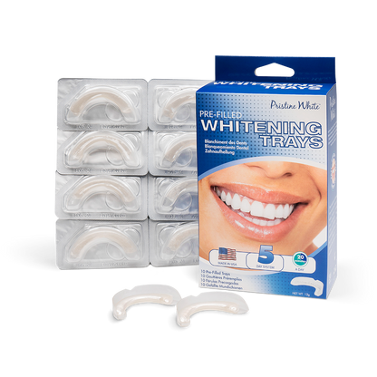 Prefilled home whitening trays kit